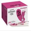 Sorbos Edible Straws, Strawberry Flavored, Sustainable, Individually Packaged, No Plastic, No Allergens, No Gluten, No PFAS, 100 Percent Biodegradable, 7.4 inches long (Pack of 200) view 1