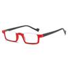 Rectangular Half Frame Reading Glasses,HD, Eyeglasses, Anti Glare, Women Stylish, Spring Hinge (Color : Red, Size : 2.5) view 1