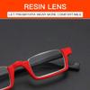 Rectangular Half Frame Reading Glasses,HD, Eyeglasses, Anti Glare, Women Stylish, Spring Hinge (Color : Red, Size : 2.5) view 3