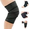 (2 Pack) 1 Pair Elastic Knee Brace Compression Bandage Straps Wraps Support for Legs Pain Relief Knee Pad Sleeve for Women Men Running Basketball Tennis Soccer Football view 2