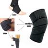 (2 Pack) 1 Pair Elastic Knee Brace Compression Bandage Straps Wraps Support for Legs Pain Relief Knee Pad Sleeve for Women Men Running Basketball Tennis Soccer Football view 3