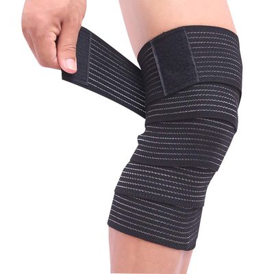 (2 Pack) 1 Pair Elastic Knee Brace Compression Bandage Straps Wraps Support for Legs Pain Relief Knee Pad Sleeve for Women Men Running Basketball Tennis Soccer Football