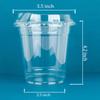 Golden Apple Cup series, 12oz 50sets Clear Plastic cups with Sip lids (Strawless) 50Cups+50Lids, BPA Free view 2