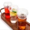 Golden Apple Cup series, 12oz 50sets Clear Plastic cups with Sip lids (Strawless) 50Cups+50Lids, BPA Free view 3