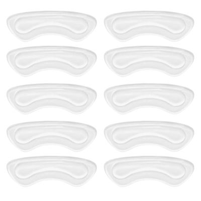 EACOZY Heel Grips, Clear Shoe Heel Inserts, Heel Cushion Pads for Women Men Loose Shoes, 5 Pairs
