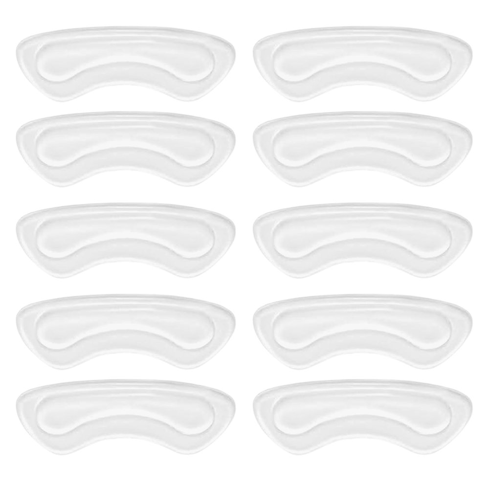 EACOZY Heel Grips, Clear Shoe Heel Inserts, Heel Cushion Pads for Women Men Loose Shoes, 5 Pairs