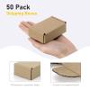 Ellbest 50 Pack Kraft Paper Boxes, Foldable Rectangular Paper Box Packing Box for shipping, Storaging Small items, Brown, 3.62 x 1.98 x 1.02 inches view 4