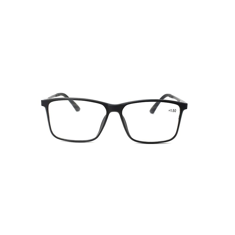 Square Full Frame Reading Glasses, Women Stylish, Eyeglasses, Anti Glare, Spring Hinge, Lady Quality Readers (Color : Black, Size : 2.5)
