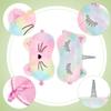 3 Pieces Sleep Mask for Kids, Girls Plush Sleeping Eye Cover Soft Eye Blindfold Cover Animal Shade for Kids(Rainbow Color,Bunny, Cat and Unicorn Style) view 3