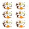 Fall Autumn Owl 3"/6 pre-cut edible cookies toppers image Birthday Party Decoration. view 1