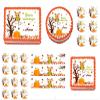 Fall Autumn Owl 3"/6 pre-cut edible cookies toppers image Birthday Party Decoration. view 2