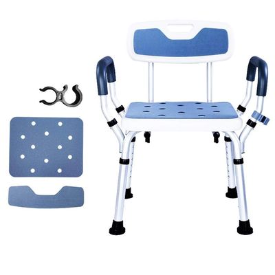 Elderly Bath Stool, Non-Slip Easy to Fold with Potty Bathroom Shower Chair for Handicapped Pregnant Woman ALGFree (Color : B)