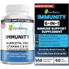 Zenrenu Immunity Quercetin 700 mg Zinc Vitamin C Vitamin D Immune Support Supplement with Curcumin - Easy to Absorb Immunity Supplement, 100 Vegetarian Capsules 50 Day Supply view 1