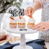 24 Pcs Black Glitter 30th Birthday Cupcake Toppers for 30th Anniversary Birthday Party Wedding Party Decorations view 4