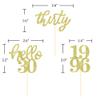 24 Pcs Gold Glitter 30th Birthday Cupcake Toppers for 30th Anniversary Birthday Party Wedding Party Decorations view 2