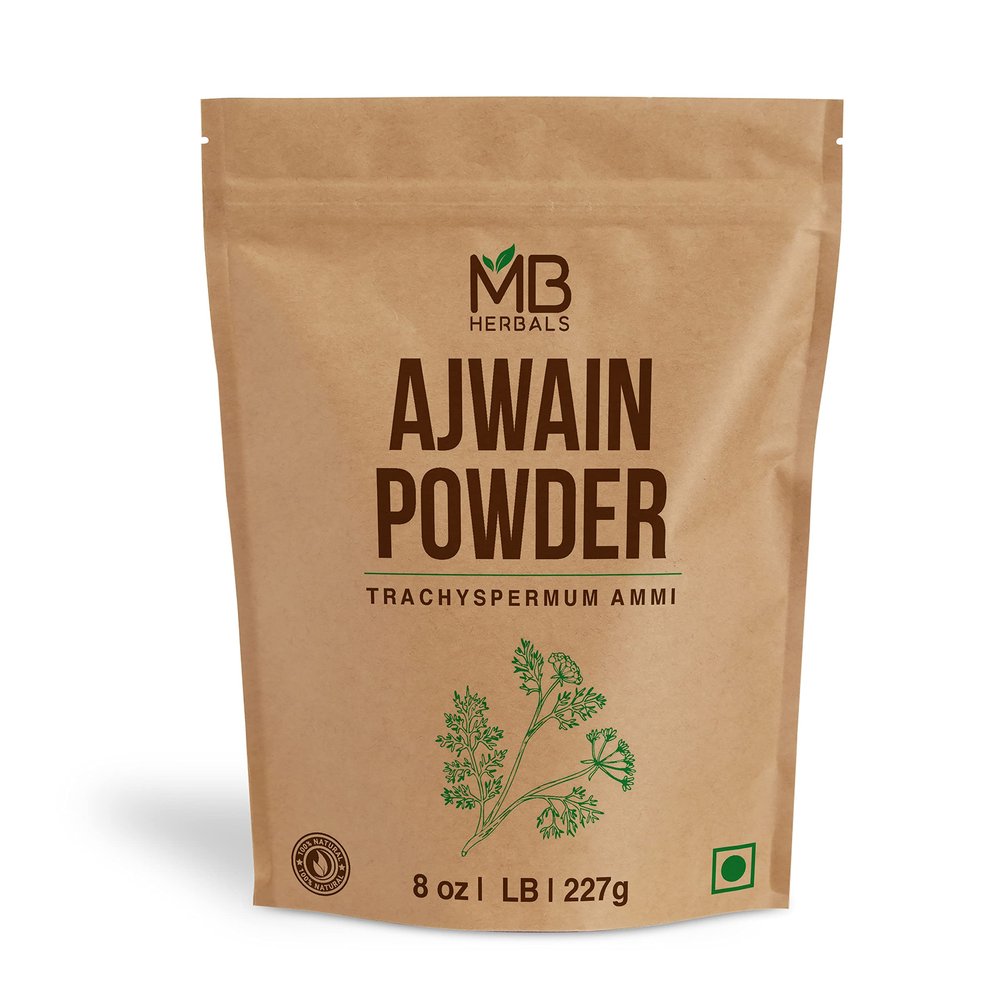 MB Herbals Ajwain Powder 8 oz (227 Gram / 0.5 LB) | Ajowan Powder | Carom Seed Powder | Trachyspermum ammi | Gluten Free | Non GMO
