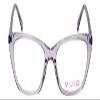 Calabria Vivid Designer Reading Blue Light Blocking Eyeglasses 886 in Light Purple 53 mm +0.50 view 2