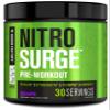 Jacked Factory NITROSURGE Pre Workout Supplement - Endless Energy, Instant Strength Gains, Clear Focus, Intense Pumps - Nitric Oxide Booster & Powerful Preworkout Energy Powder - 30 Servings, Grape view 1