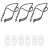 3 Pack Headgear Compatible with P10 Nasal Pillow Mask Straps Included 3 Super Elastic Straps and 6 Adjustment Clips(Grey) view 1