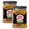 BEER NUTS Cantina Mix with Twang - Twang Seasoned Peanuts, Chili Lime Insane Grain, Guacamole & Habanero Sticks - 12oz Resealable Jar (Pack of 2) view 1