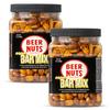 BEER NUTS Original Bar Mix - Pretzels, Cheese Stix, Sesame Stix, Insane Grain - 12oz Resealable Jar (Pack of 2) view 1