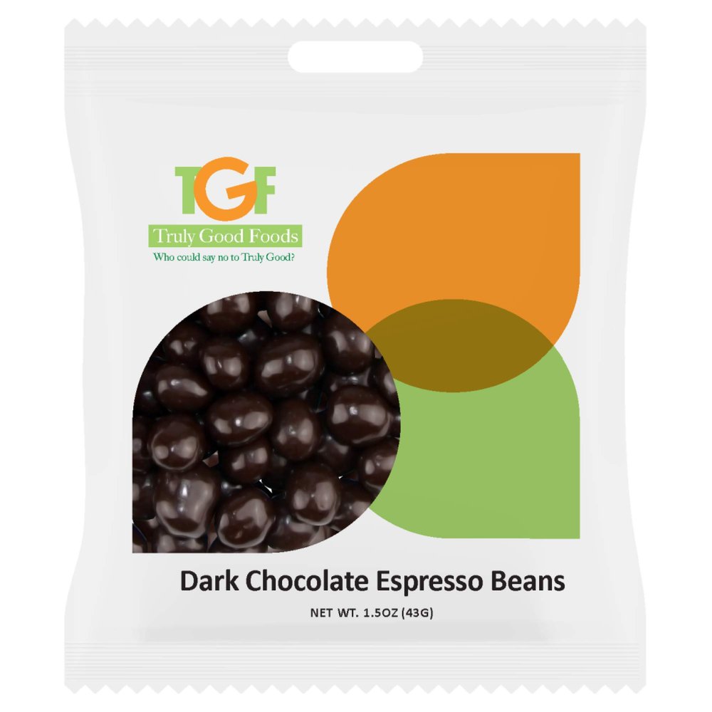 Dark Chocolate Espresso Beans Mini Snack Bags, 1.5oz, 120-count