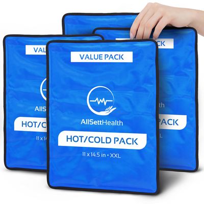 4 Pack XXL Reusable Hot and Cold Gel Ice Packs for Injuries | Cold Compress, Ice Pack, Gel Ice Packs, Cold Pack, ice Pack, Cold Packs for Injuries | 11x14.5 in