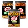 BEER NUTS Variety Pack, Habanero Bar Mix, 12oz Cantina Mix with Twang, 12oz Bar Mix w/Wasabi, nack Bulk Bundle Resealable Jars (12oz each, Pack of 3) view 1