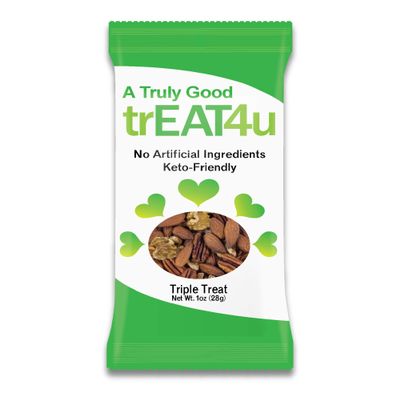 Triple Treat trEAT4u, 1oz, 120-count | Pecans, Almonds, Walnuts