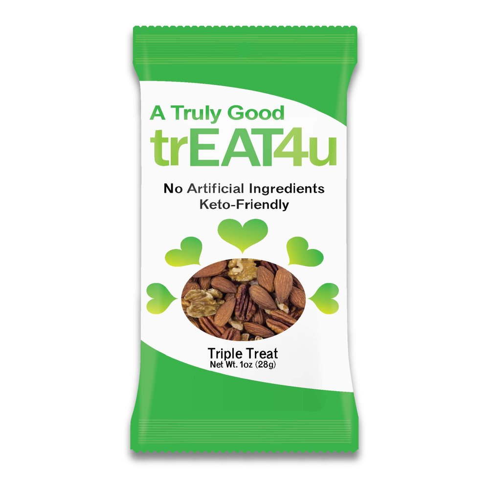 Triple Treat trEAT4u, 1oz, 120-count | Pecans, Almonds, Walnuts