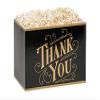 6 PK, Black & Gold Thanks Basket Boxes, Small 6.75 x 4 x 5" for Party, Holiday & Events view 1