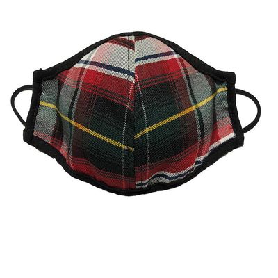 Amelia 2-Layers School Uniform Plaid Fabric Face Mask-Fashion-Washable-Reuseable-Anti-Dust-Sun Protection-Made in USA (Adult, Linus-Plaid 2A)