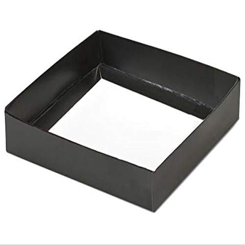 100 PK, Black Slide Open Candy Box Base, 5.75 x 5.75 x 1" for Sweet Desserts, Made in USA