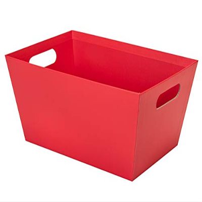 3 PK, Red Jumbo Wide Base Market Tray for Use As Gourmet Gift Baskets, Food Baskets Or Home Decor Decorative Accessory
