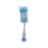 Bubble Bottle Brush Cleaner with Bristles and Sponge Head. Integrated Teat Brush at The Edge of Brush Handle with Interlocking Suction. Scratch-Free Nylon Bristles and Sponge Material view 1