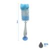 Bubble Bottle Brush Cleaner with Bristles and Sponge Head. Integrated Teat Brush at The Edge of Brush Handle with Interlocking Suction. Scratch-Free Nylon Bristles and Sponge Material view 2