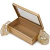 18 PK, Metallic Gold Window Box with Ribbon, 8.25 x 4.5 x 1.5" for Party, Holiday & Events view 1
