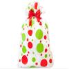 100 PK, Holiday Dots Plastic Gift Sacks, Jumbo 24 x 6 x 42" for Christmas Gift, Made in USA view 1
