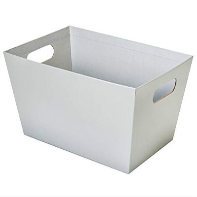 3 PK, Silver Jumbo Wide Base Market Tray for Use As Gourmet Gift Baskets, Food Baskets Or Home Decor Decorative Accessory