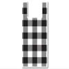 1000 PK, Buffalo Plaid Plastic T Sacks, 11.5 x 6.5 x 22", .65 Mil for Christmas, Party, Holiday & Events, Made in USA view 1
