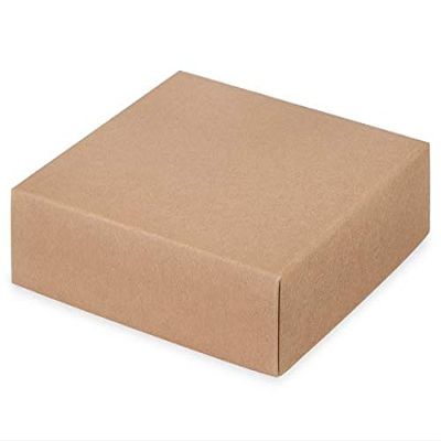 25 PK, Kraft Box Lids, 6 x 6 x 1.5" for Food Packaging, Boxes Sold Separately