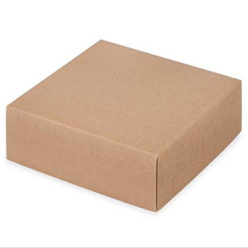 25 PK, Kraft Box Lids, 6 x 6 x 1.5" for Food Packaging, Boxes Sold Separately