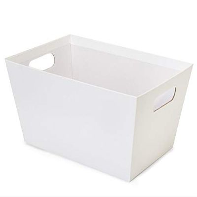 3 PK, White Jumbo Wide Base Market Tray for Use As Gourmet Gift Baskets, Food Baskets Or Home Decor Decorative Accessory