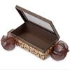 18 PK, Elegant Chocolate Scroll Window Box with Ribbon, 8.25 x 4.5 x 1.5" for Party, Holiday & Events view 1
