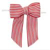 24 PK, 3" Red Stripe Pre-Tied Grosgrain Gift Bows with Twist Ties for Gift Or Cello Bag Packaging view 1