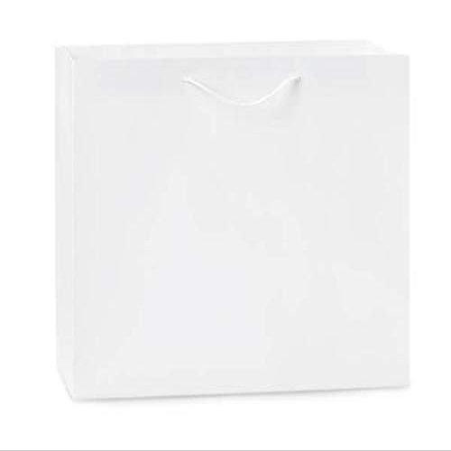 100 PK, White Kraft Gift Bags, Vogue 16 x 6 x 12" for Party, Holiday & Events