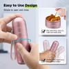 Zannaki Metal Moisture Proof Weekly Pill Organizer, Stackable Aluminum Alloy BPA Free Travel Hiking 7 Day Pill Box Case Waterproof and Large Compartment to Hold Pills, Vitamins, Fish Oil, Supplements view 3