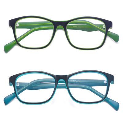 ALWAYSUV 2 Pack Kids Blue Light Blocking Glasses, Anti-Eye Strain Computer Glasses for Children, Transparent Lens, Lightweight & Durable