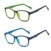ALWAYSUV 2 Pack Kids Blue Light Blocking Glasses, Anti-Eye Strain Computer Glasses for Children, Transparent Lens, Lightweight & Durable view 2