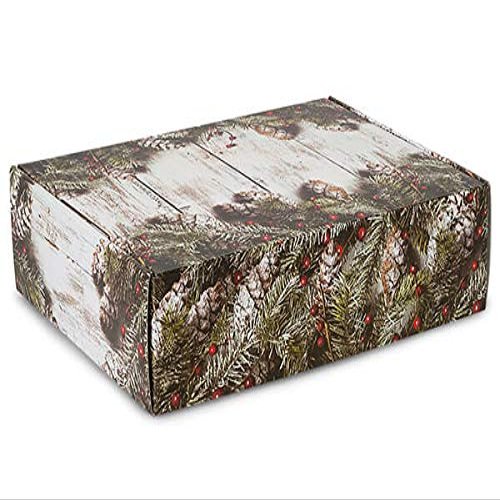 6 PK, Rustic Berries Gourmet Shipping Boxes, 12 x 9 x 3" for Gourmet Gift Packaging